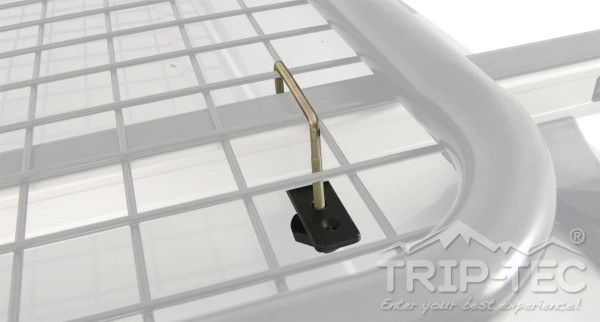 Montagekit für Dachträger mit Stahlgitterkorb und Gitterplattform