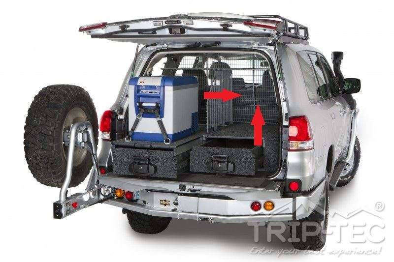 TRIP-TEC für CRUISER | Cruiser | TOYOTA LAND J120 Laderaumschutzgitter 120 für J | Fahrzeugzubehör Schubladen-Systeme Land Toyota |